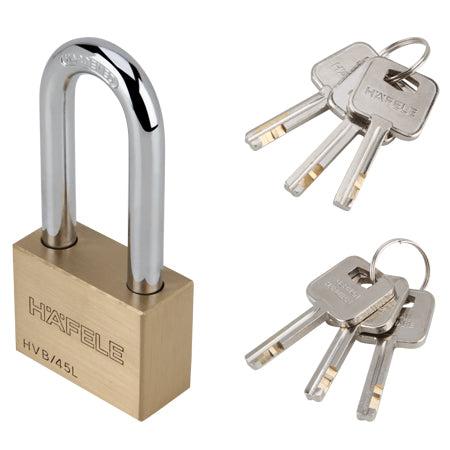 Hafele 482.01.983 PADLOCK HVB/45L BRASS MATT