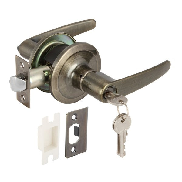 Hafele 489.10.790 LEVER LOCK.ENTRANCE.ANT.BR.