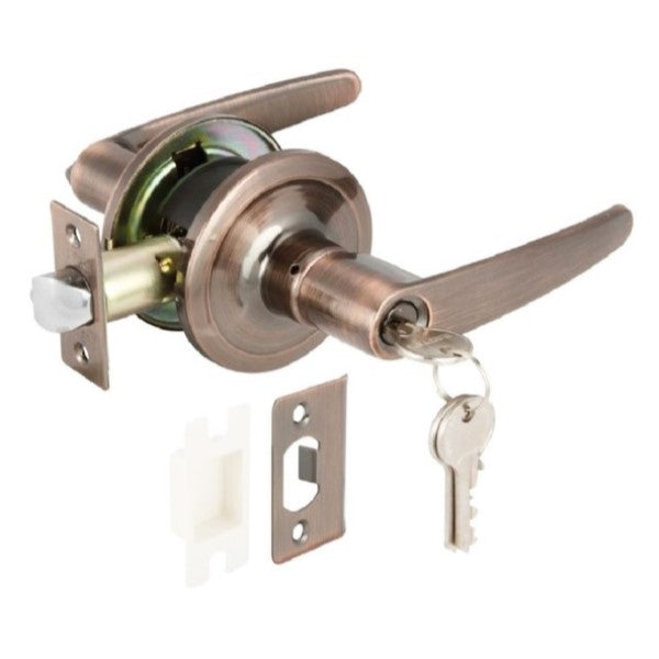 Hafele 489.10.791 LEVER LOCK.ENTRANCE.AN.COP.