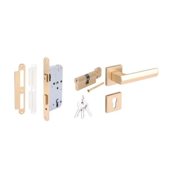 Hafele 489.11.044 LEVER HDL ENT ZI.BRASS SATIN