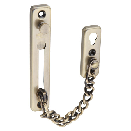 Hafele 489.71.563 DOOR CHAIN STAINLESS STEEL ANTIQUE BRASS FINISH