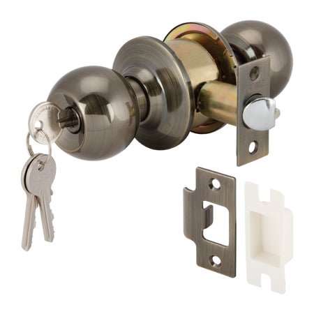 Hafele 489.93.113 KNOB LOCKS.ENT.ANT.BR