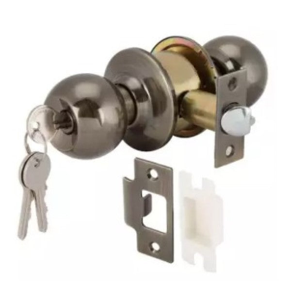 Hafele 489.93.143 KNOB LOCKS.F.ENTR.DR.ANTIQ.BR