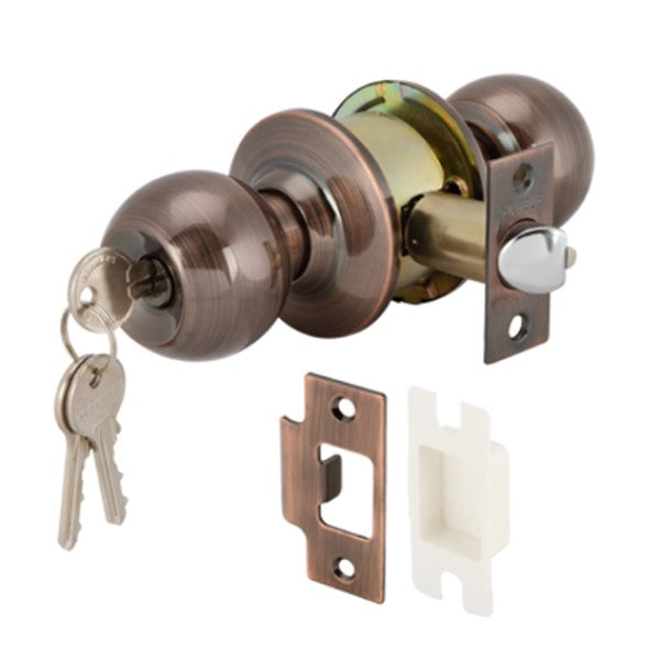 Hafele 489.93.144 KNOB LOCKS.F.ENTR.DR.ANT.COP