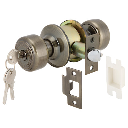 Hafele 489.93.405 KNOB LOCKSET ENTRANCE ANT.BR.