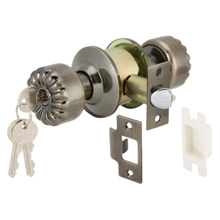 Hafele 489.93.407 KNOB LOCKSET ENTRANCE ANT.BR.