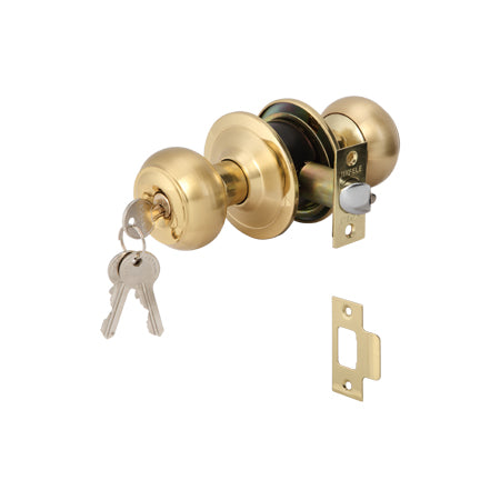 Hafele 489.93.503 KNOB LOCKSET ENTRANCE BR.MATT/POL