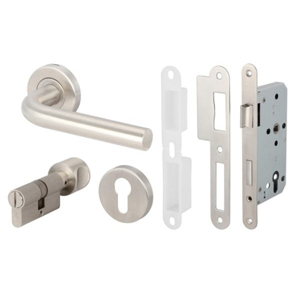 Hafele 499.10.109 LEVER HANDLE SET PC ST.ST.MATT