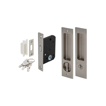 Hafele 499.65.138 SLIDING DR LOCK ENTRANCE SNP 160X42MM