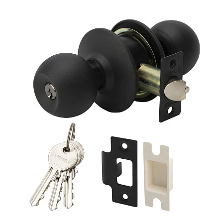 Hafele 911.83.563 KNOB LOCK SET ENTR ST.ST.BL