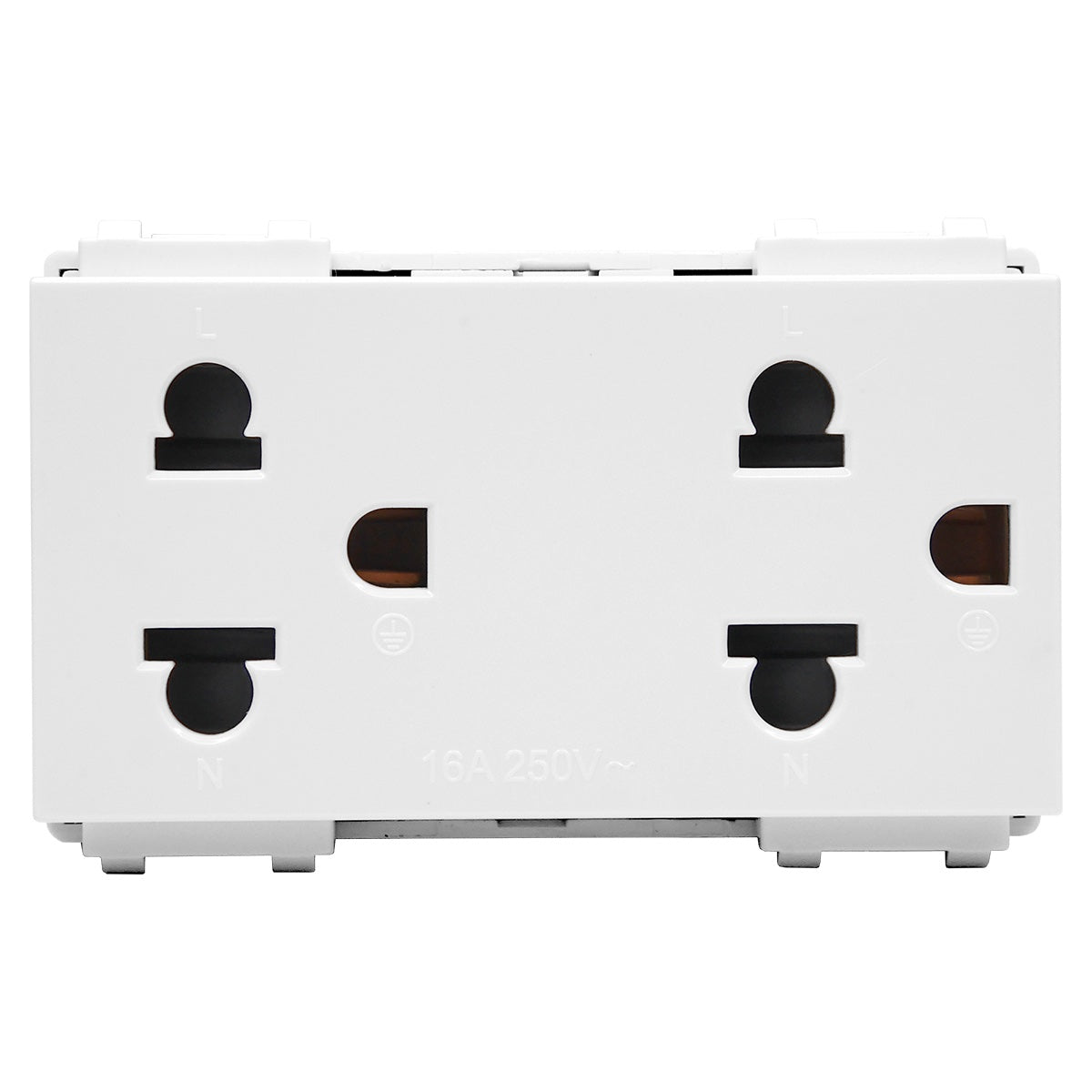 Haco IC-E233 Duplex 3 Pin Euro-American Socket16A 250V