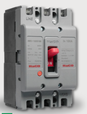 HACO HM3-100S100 (MCCB) 100AF 25kA Mag-therm 100A