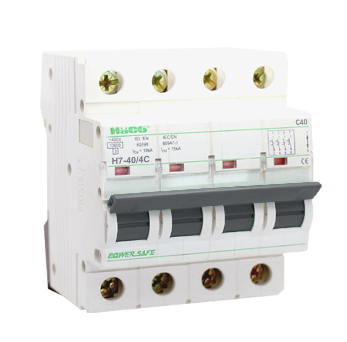 HACO-H7-40/4C MCB 4P 40A 230/400V  10kA