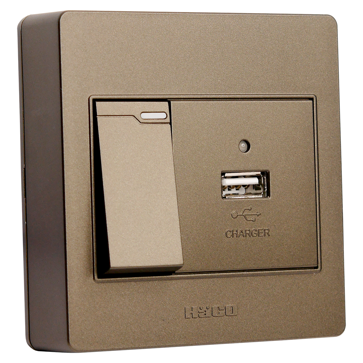 Haco-M3N-USB2S-CC USB SOCKET (CHOCO)