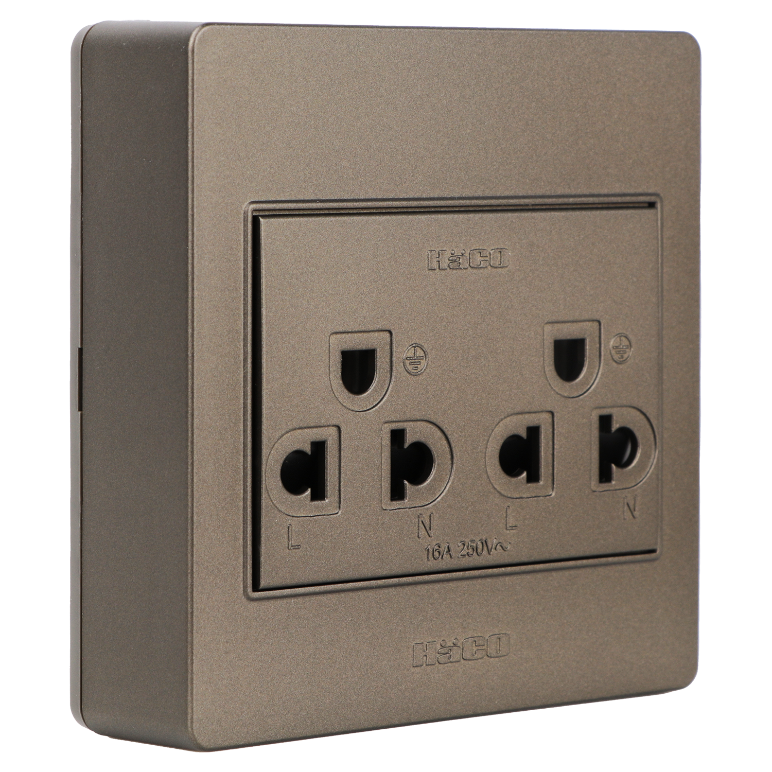 Haco-M3N-E20-CC Double Socket (Choco)