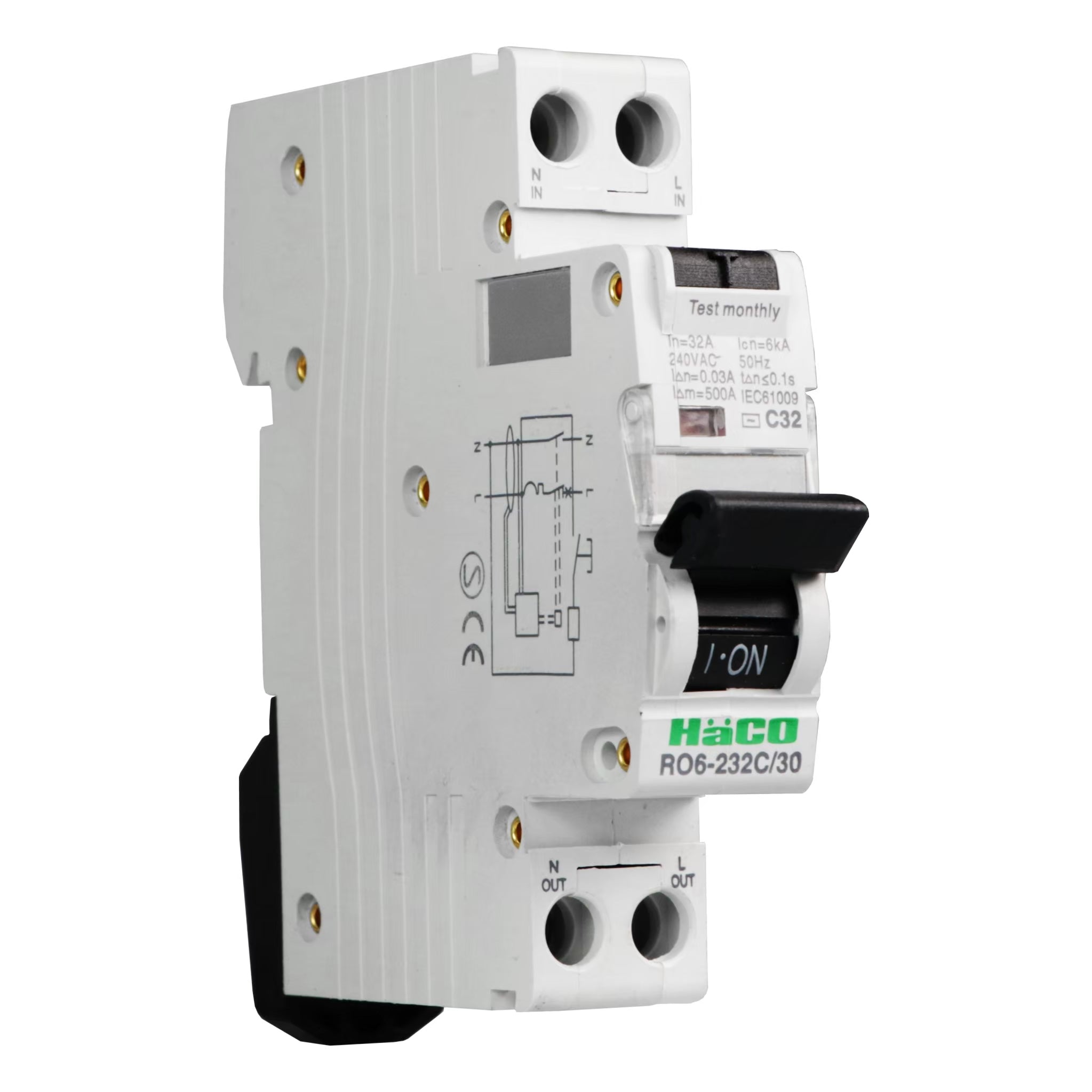 Haco RO6-232C/30 RCBO 32A 240V 6kA