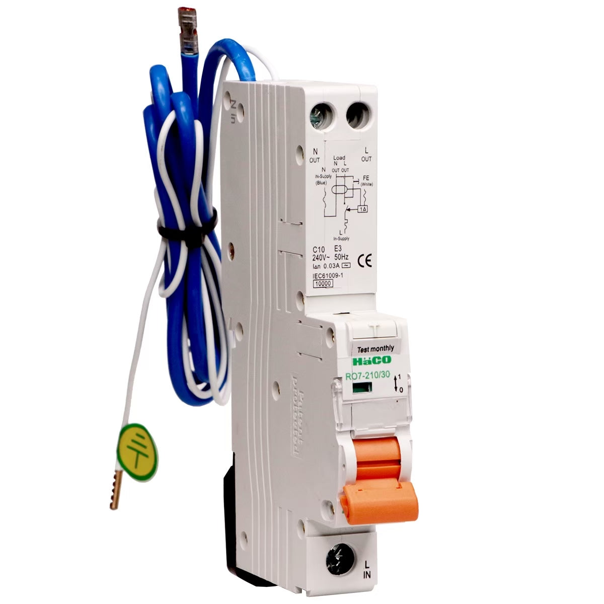 Haco RO7-210/30 RCBO 10A 240V 10kA