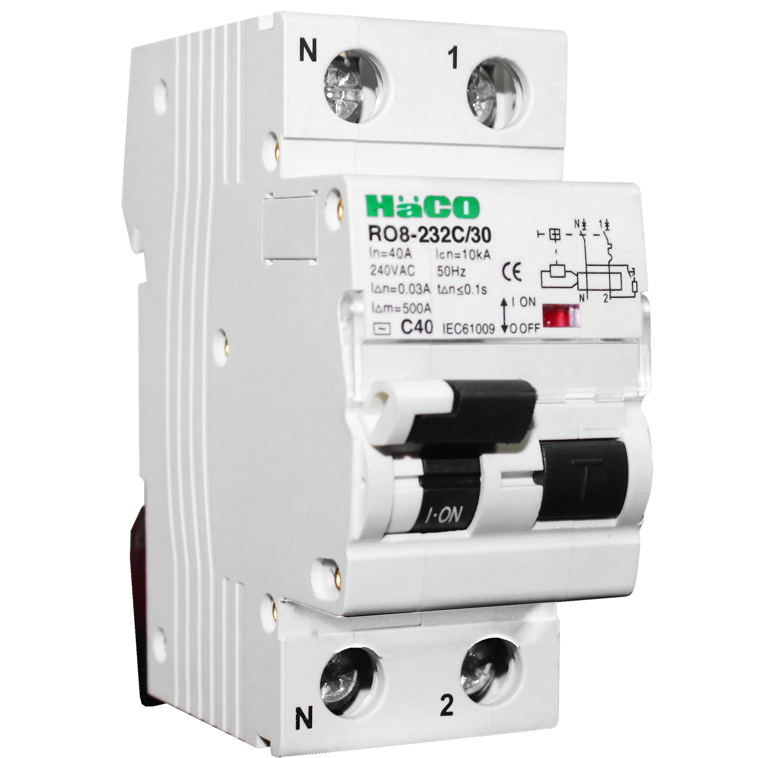 Haco RO8-232C/30 RCBO 20A 240V 10kA