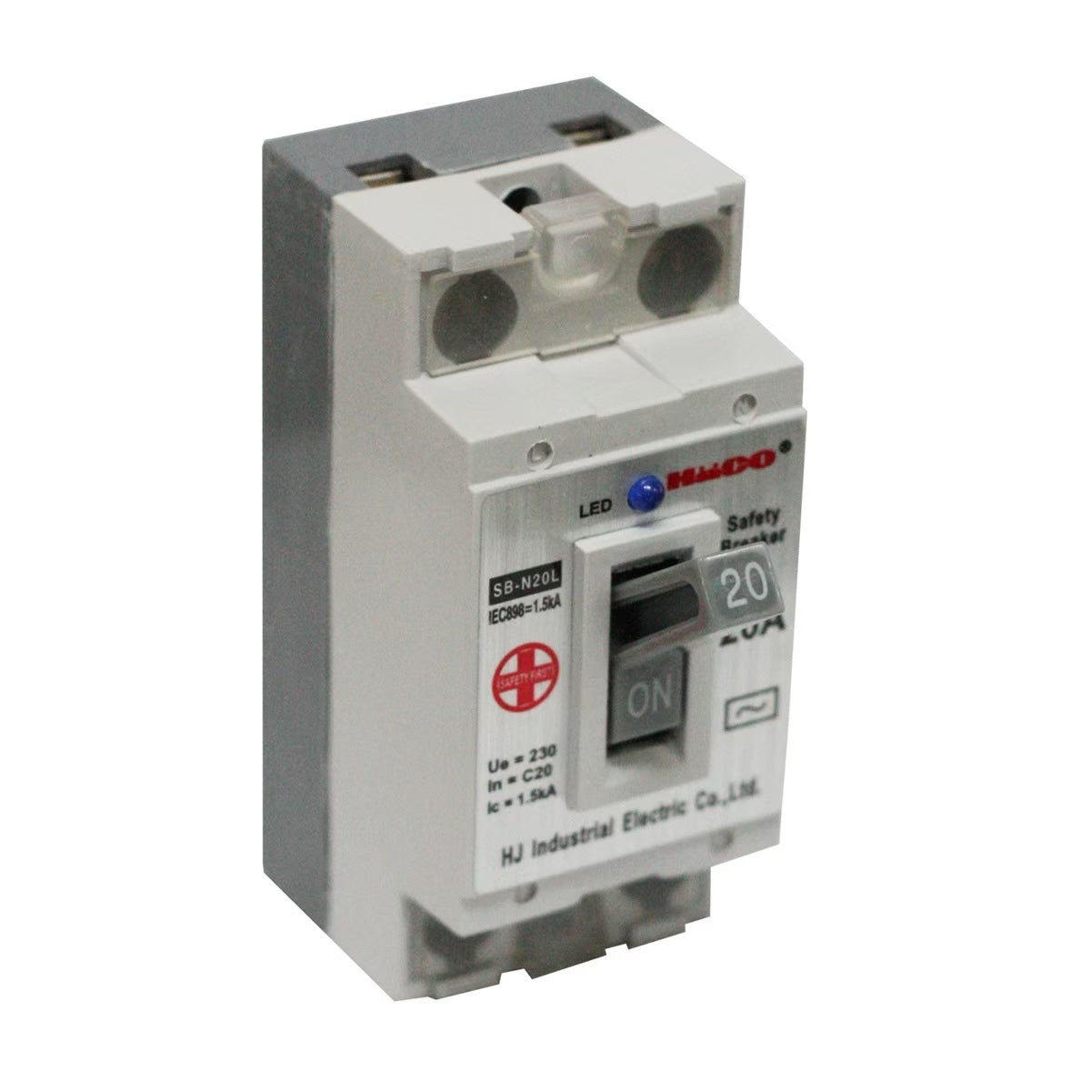 Haco SB-N20L Safety Breaker 20A 230VAC Ic = 1.5/2.5 kA